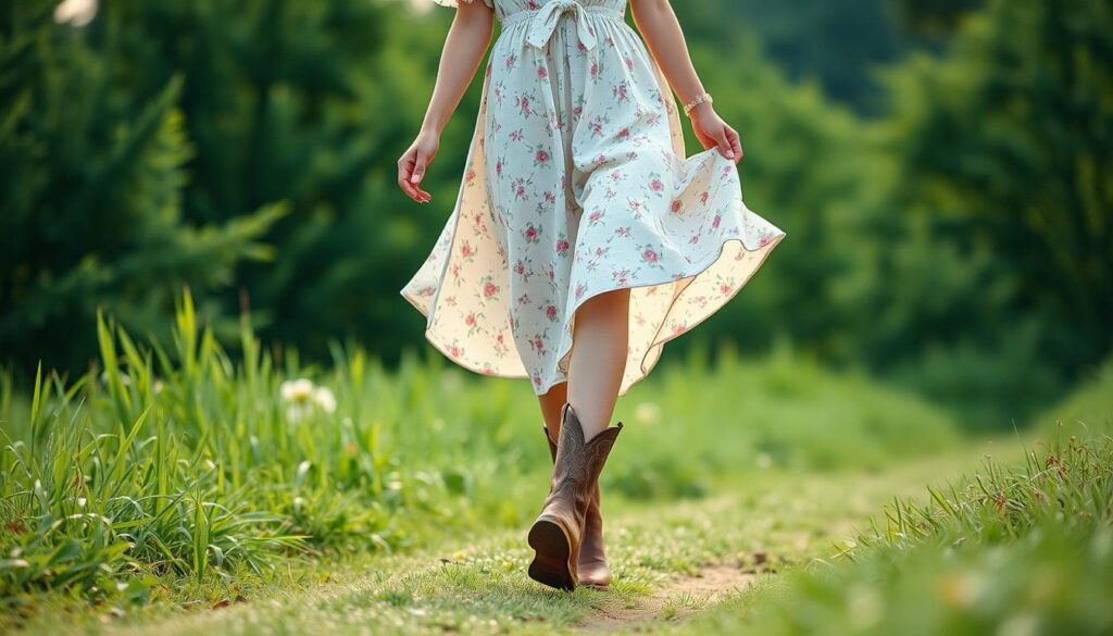 Cowboy Boots with Dresses Styling