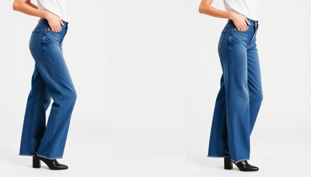Wide Leg Jeans and Boots Styling