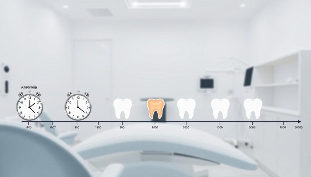 Dental Anesthesia Duration Timeline