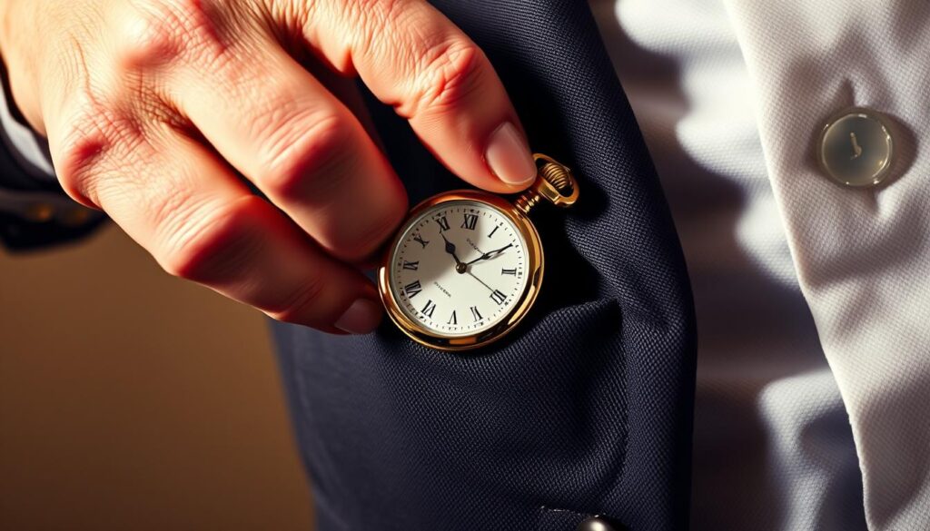 Gentleman's Pocket Watch Placement Techniques