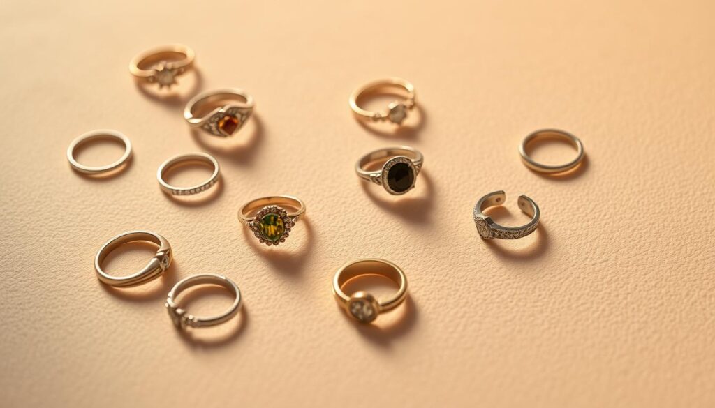 Multiple finger rings sizing guide