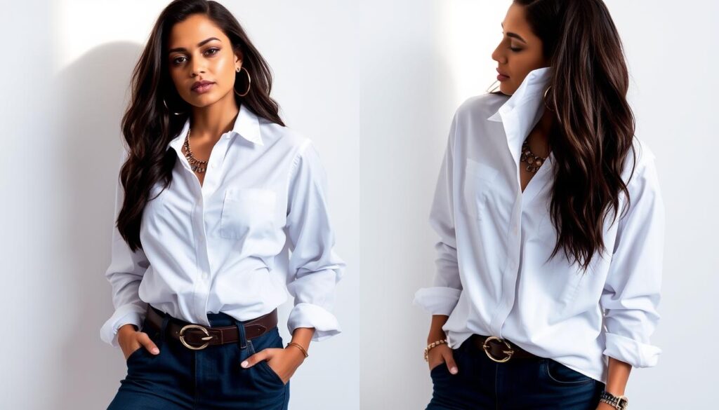 Oversized Shirt Accessory Styling
