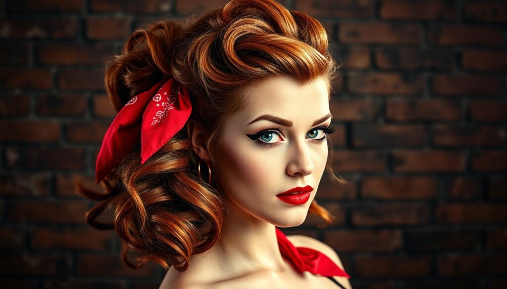 Rockabilly Pin-Up Bandana Hairstyle