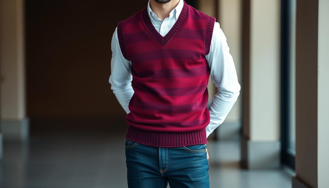 how to wear a sweater vest