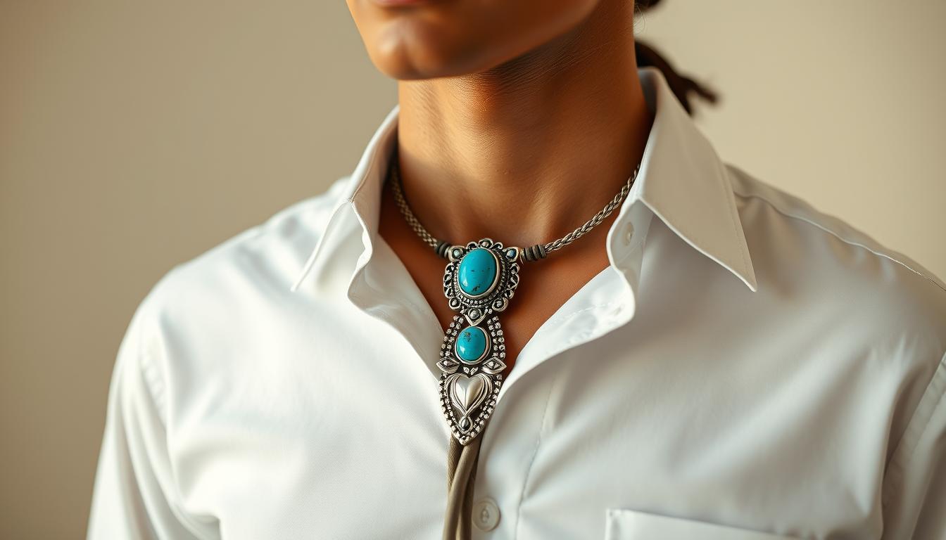 how to wear bolo tie