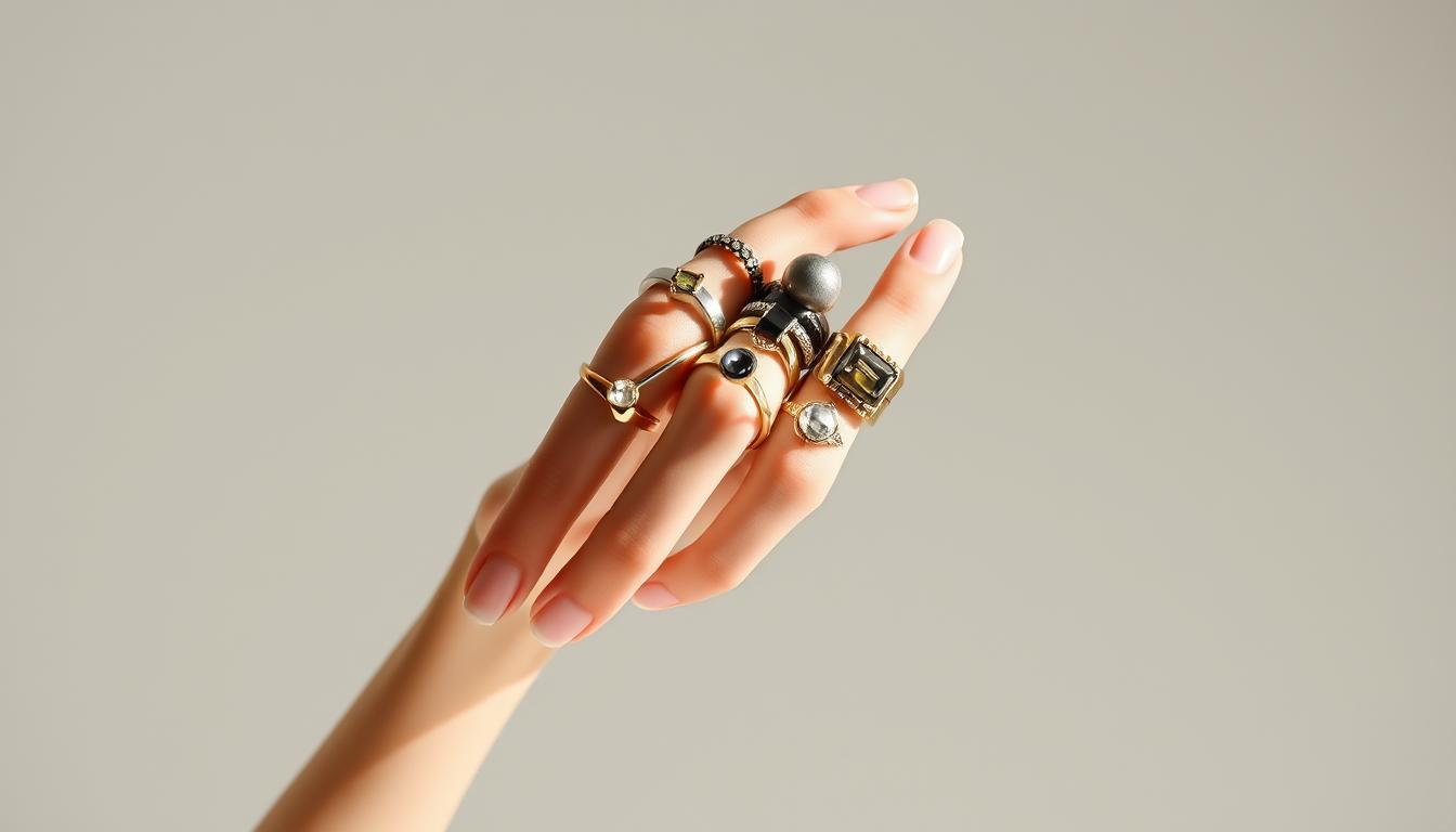how to wear multiple rings