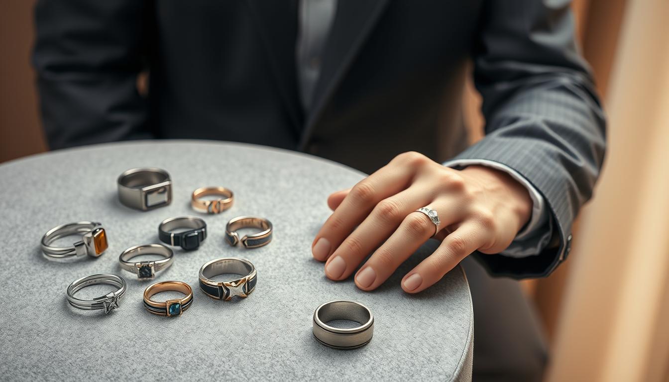 how to wear rings men