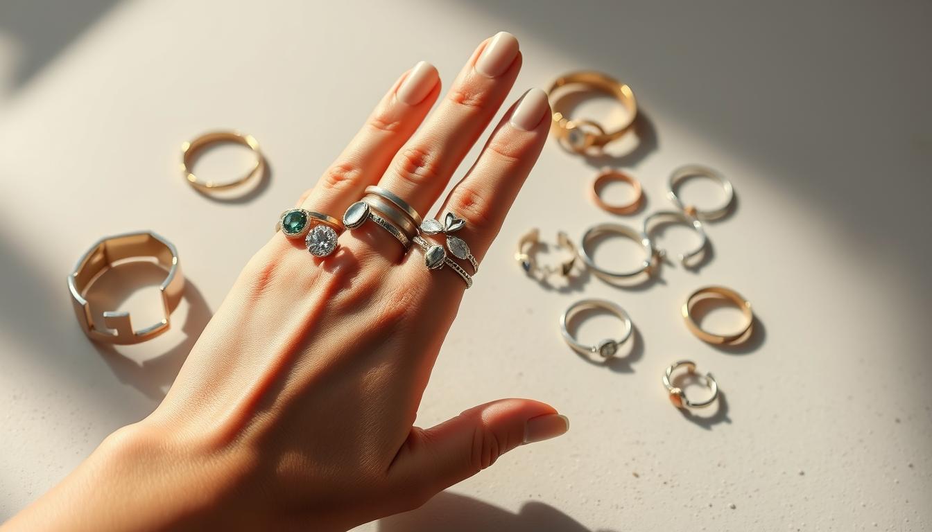 how to wear rings on multiple fingers
